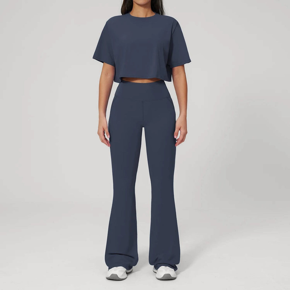Women's Seamless Flare Leg Workout Set | Shalford_26