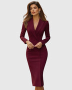 Women's Tailored Blazer Midi Dress | Stourton_10