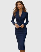 Women's Tailored Blazer Midi Dress | Stourton_8