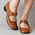 Women's Low Heel Cutout Mary Jane Shoes | Ivy_2