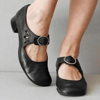 Women's Low Heel Cutout Mary Jane Shoes | Ivy_3