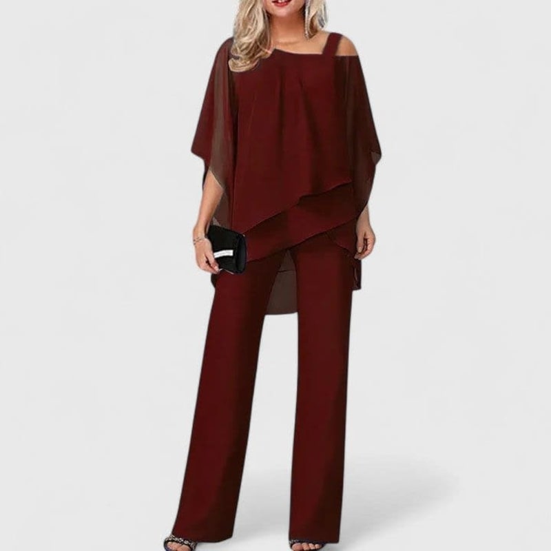 Women's Chiffon Overlay Pant Set | Cottesmore_1