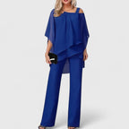 Women's Chiffon Overlay Pant Set | Cottesmore_2