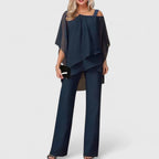 Women's Chiffon Overlay Pant Set | Cottesmore_4