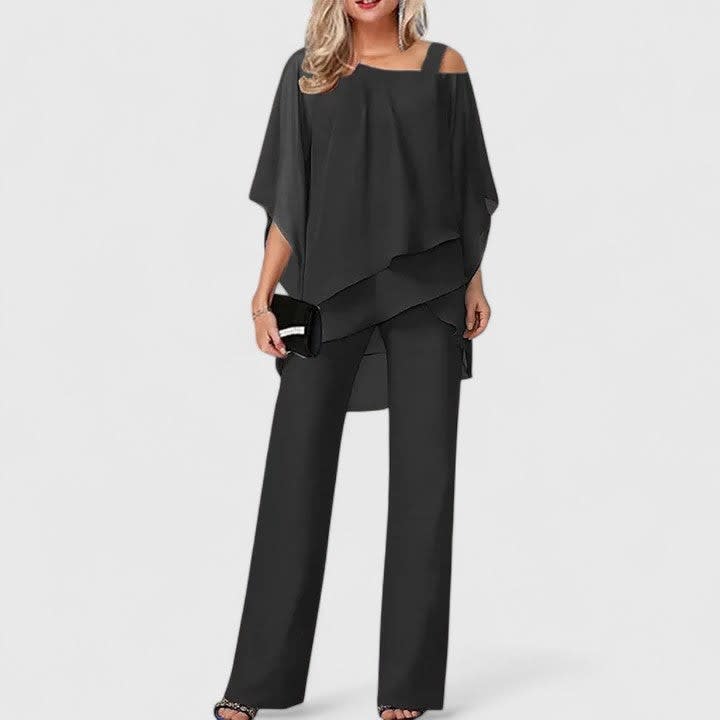 Women's Chiffon Overlay Pant Set | Cottesmore_5