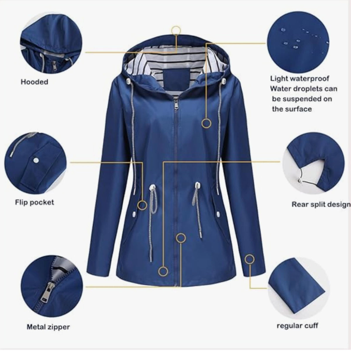 Women's Waterproof Hooded Rain Jacket | Calbourne_8