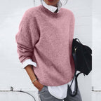 Women's Oversized Mock Neck Sweater | Nerine_3