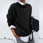Women's Oversized Mock Neck Sweater | Nerine_5