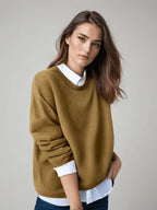 Women's Oversized Mock Neck Sweater | Nerine_7