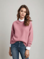 Women's Oversized Mock Neck Sweater | Nerine_9