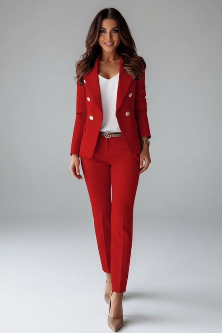 Women's Peak Lapel Tailored Suit Set | Pemberley_12