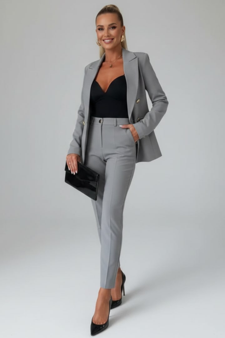 Women's Peak Lapel Tailored Suit Set | Pemberley_14