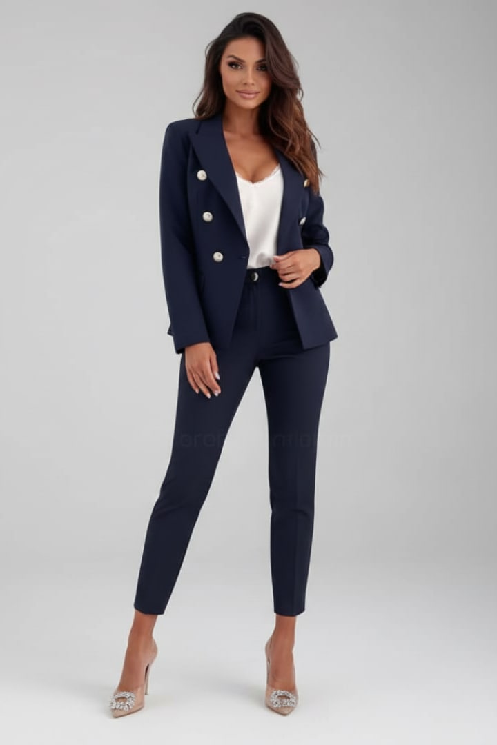 Women's Peak Lapel Tailored Suit Set | Pemberley_7
