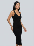 Women's Sleeveless Ribbed Knit Midi Dress | Leonora_12