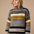 Women's Chunky Fair Isle Turtleneck Sweater | Cliveden_1