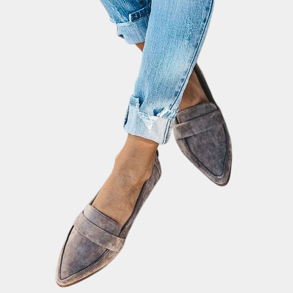 Women's Pointed Toe Slip On Flats | Quenby_4