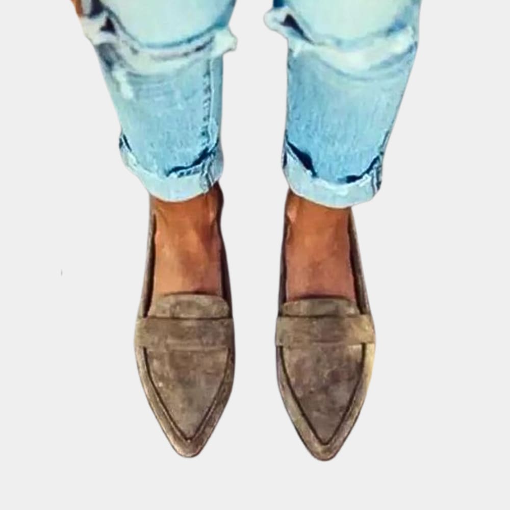 Women's Pointed Toe Slip On Flats | Quenby_7