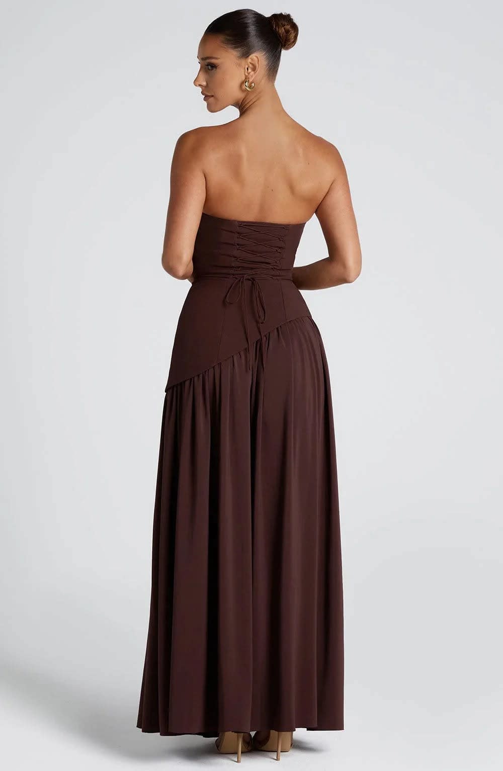 Women's Strapless Corset Maxi Dress | Hathersage_4