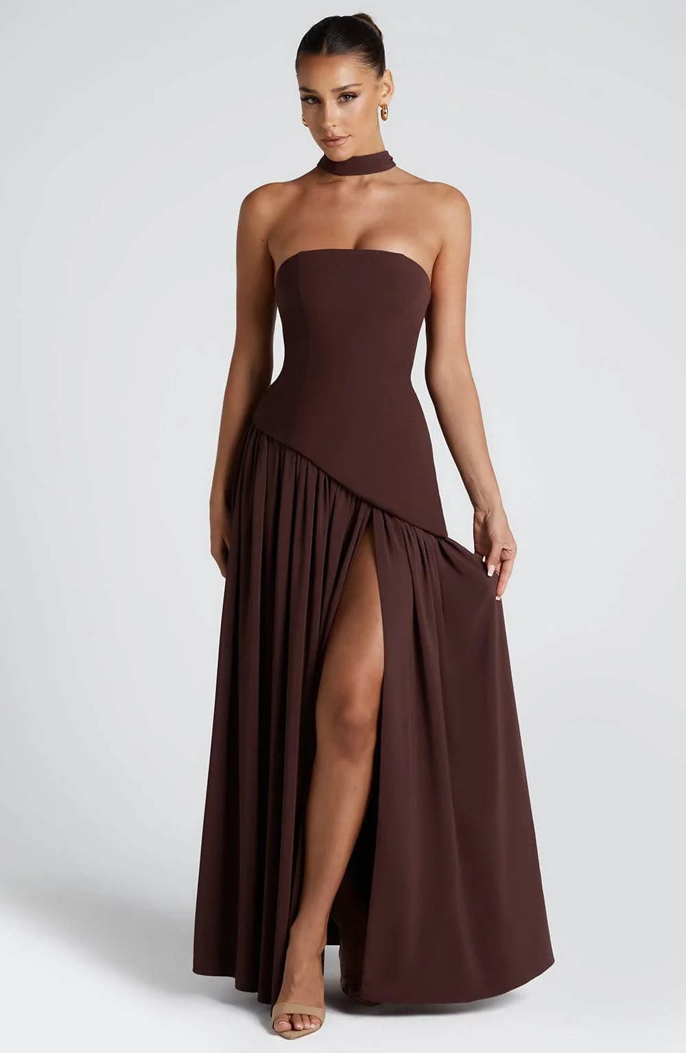 Women's Strapless Corset Maxi Dress | Hathersage_7