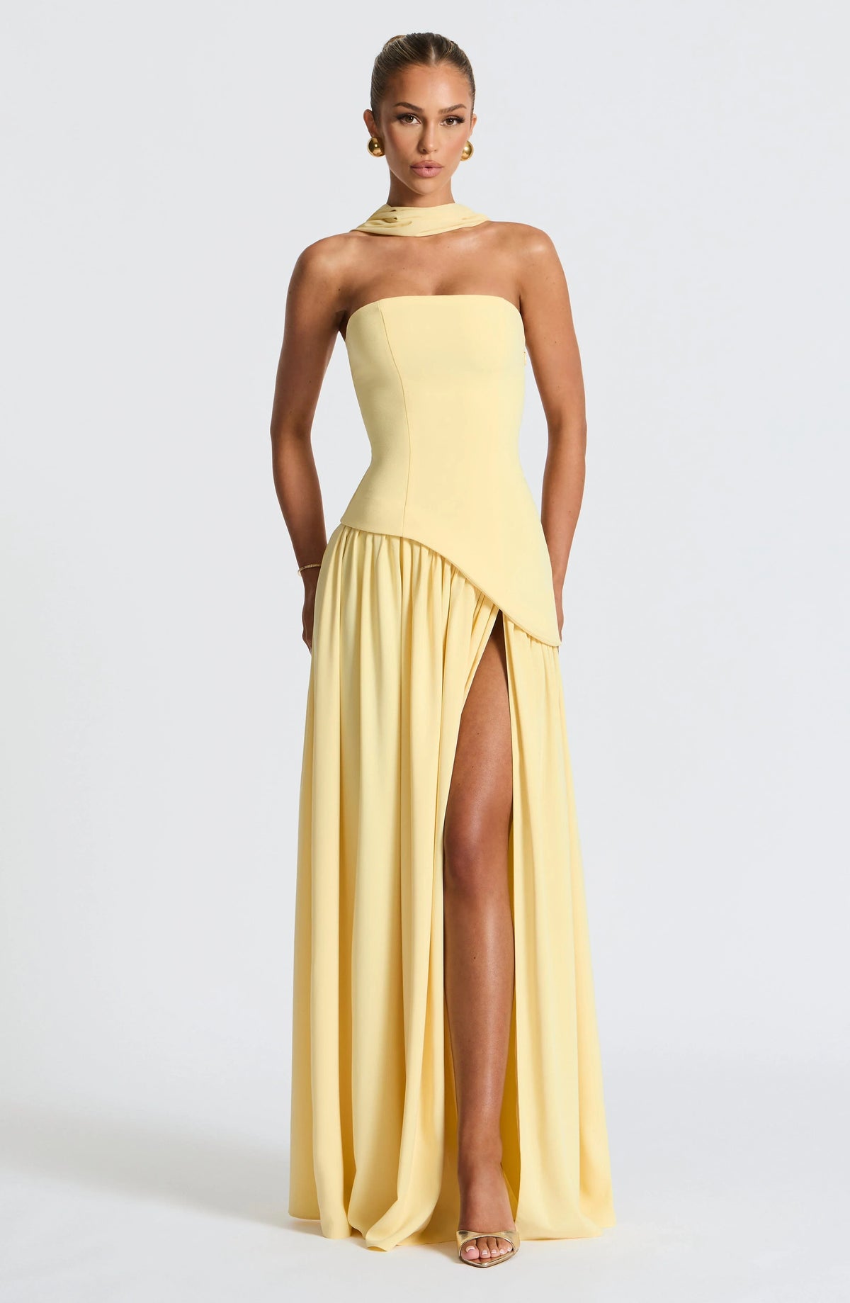 Women's Strapless Corset Maxi Dress | Hathersage_9