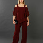 Women's Cold Shoulder Evening Pant Set | Ophelia_1