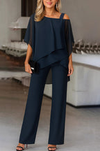Women's Cold Shoulder Evening Pant Set | Ophelia_5