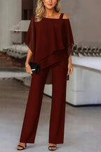 Women's Cold Shoulder Evening Pant Set | Ophelia_6