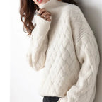 Women's Textured Knit Turtleneck Sweater | Carys_1