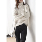 Women's Textured Knit Turtleneck Sweater | Carys_2