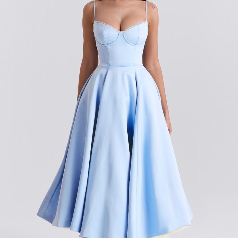 Women's Corset Bodice Midi Dress | Ellerby_1