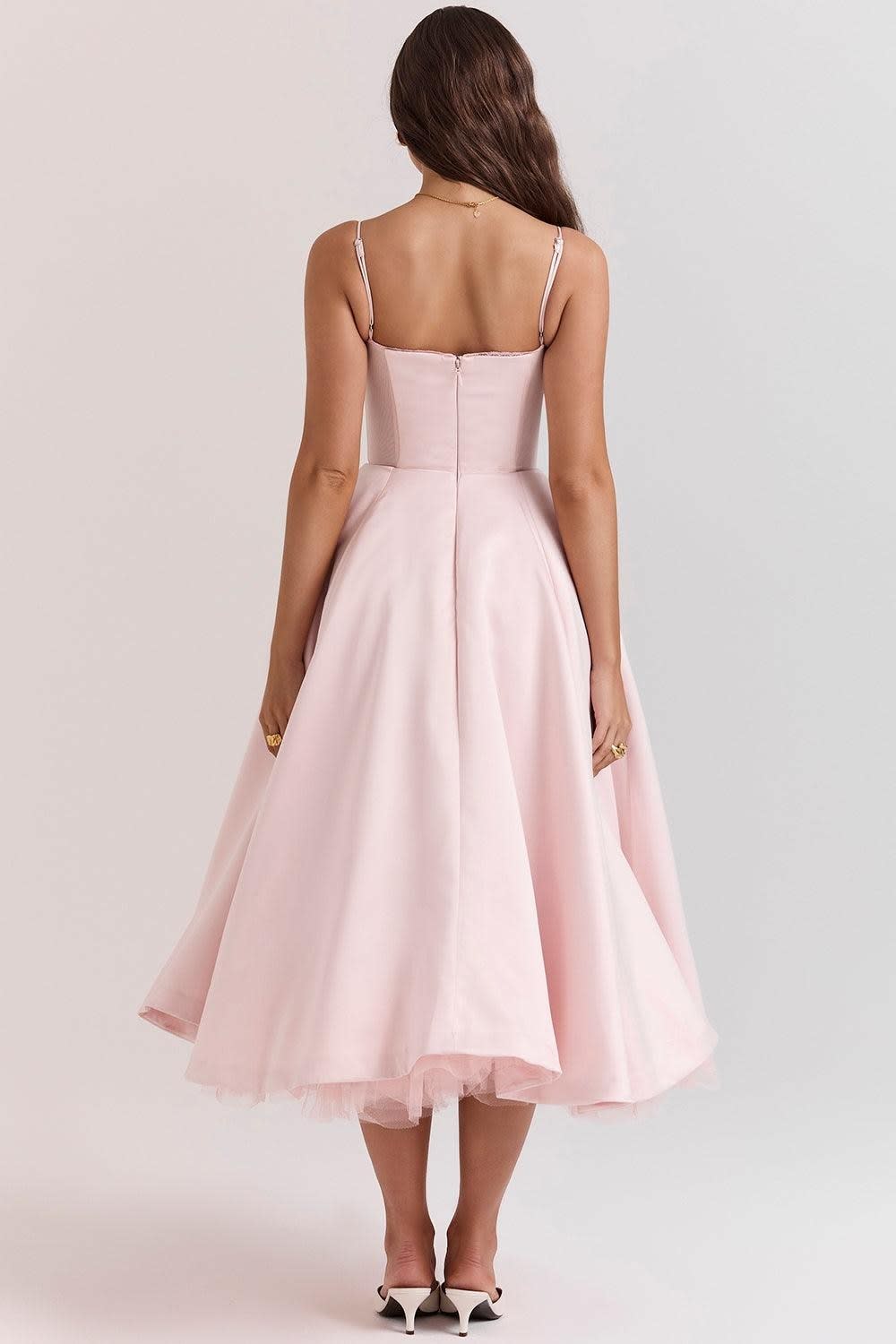 Women's Corset Bodice Midi Dress | Ellerby_10