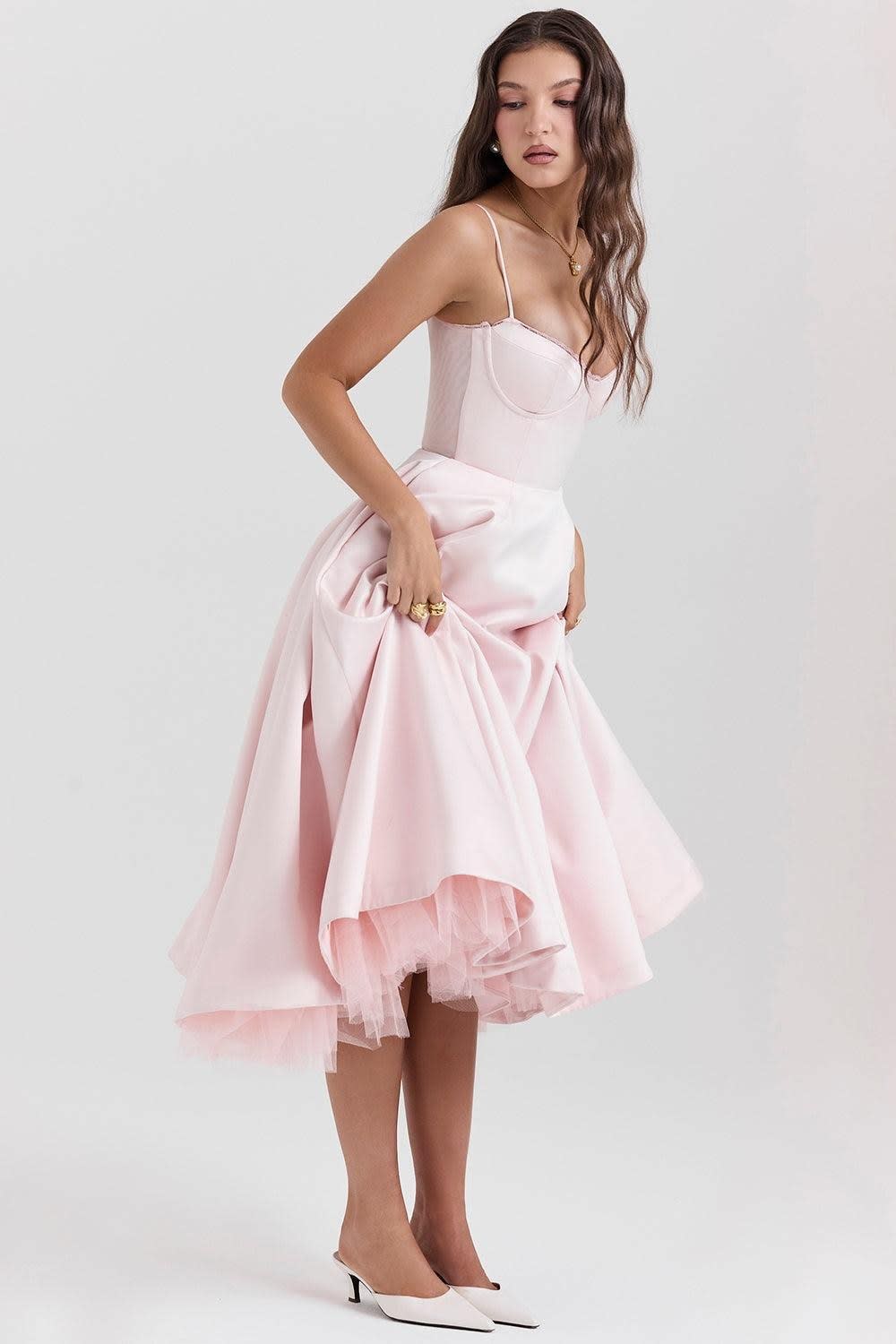 Women's Corset Bodice Midi Dress | Ellerby_11
