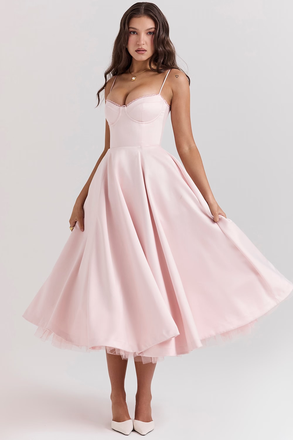 Women's Corset Bodice Midi Dress | Ellerby_12