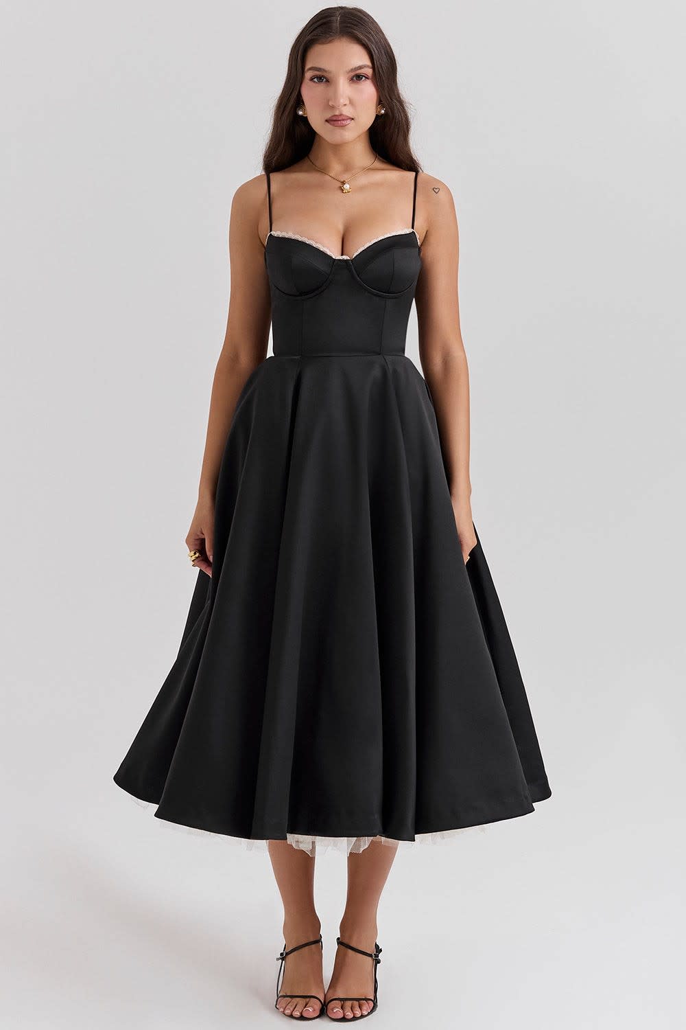 Women's Corset Bodice Midi Dress | Ellerby_13