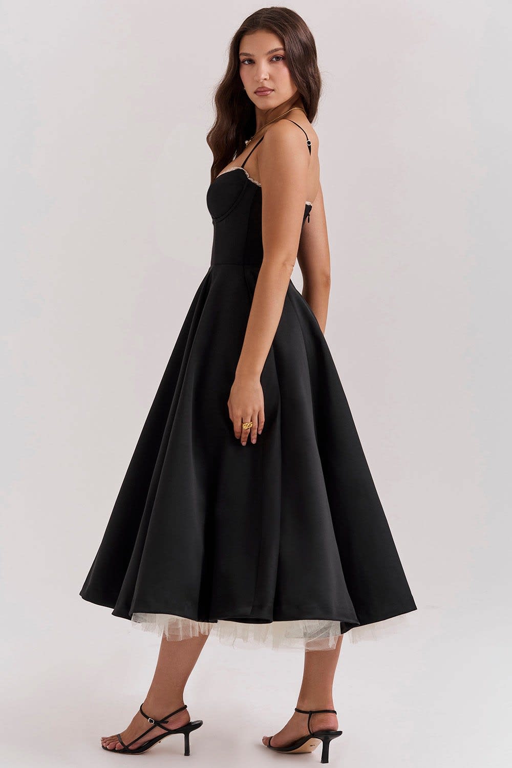 Women's Corset Bodice Midi Dress | Ellerby_16