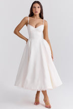 Women's Corset Bodice Midi Dress | Ellerby_18