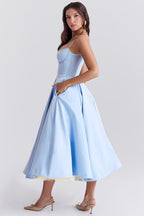 Women's Corset Bodice Midi Dress | Ellerby_2