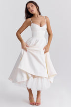 Women's Corset Bodice Midi Dress | Ellerby_20