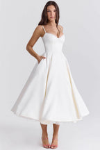 Women's Corset Bodice Midi Dress | Ellerby_22