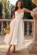 Women's Corset Bodice Midi Dress | Ellerby_23
