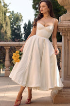 Women's Corset Bodice Midi Dress | Ellerby_24