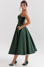 Women's Corset Bodice Midi Dress | Ellerby_27
