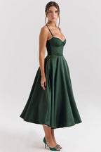 Women's Corset Bodice Midi Dress | Ellerby_28