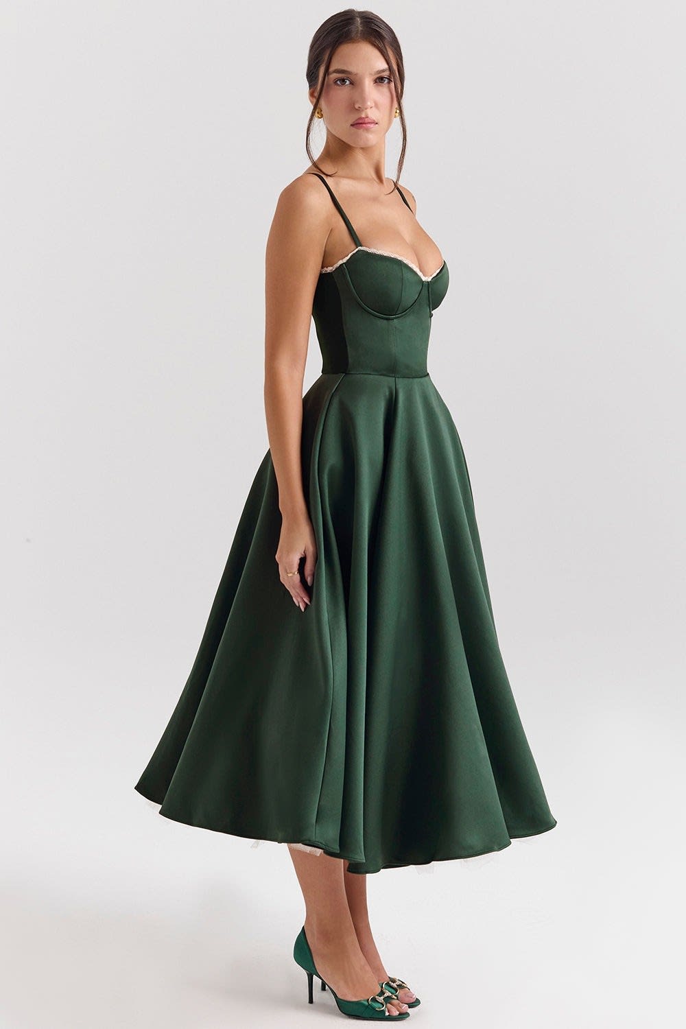 Women's Corset Bodice Midi Dress | Ellerby_28