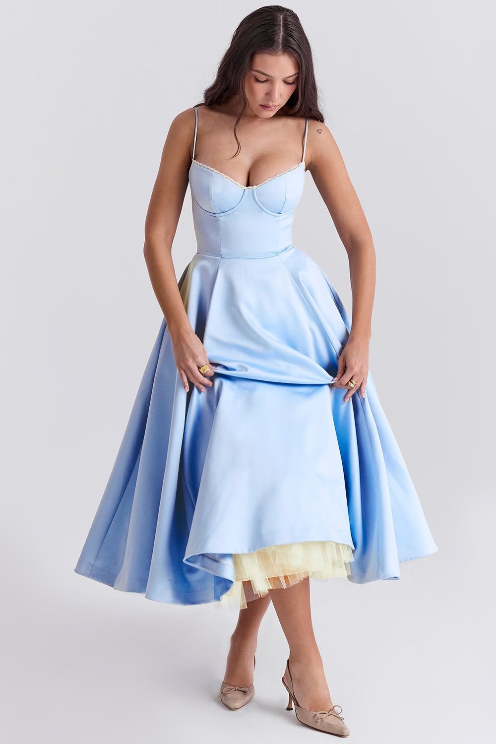 Women's Corset Bodice Midi Dress | Ellerby_4