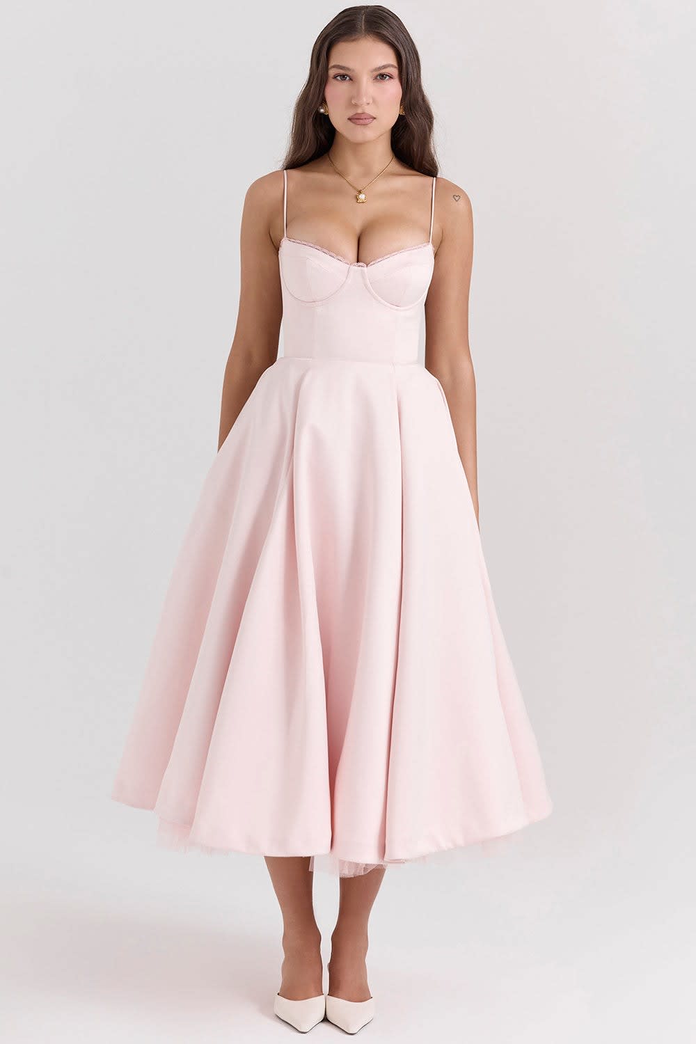 Women's Corset Bodice Midi Dress | Ellerby_7