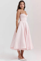 Women's Corset Bodice Midi Dress | Ellerby_8