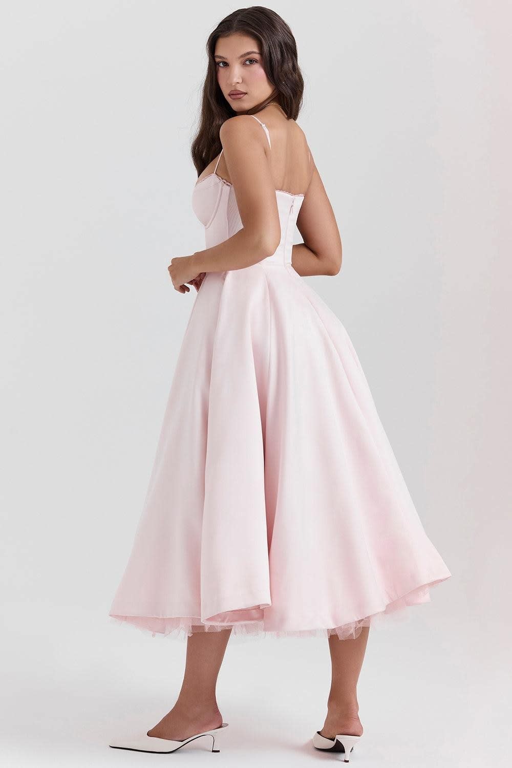 Women's Corset Bodice Midi Dress | Ellerby_9
