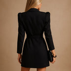Women's Belted Double Breasted Blazer Dress | Orwell_2