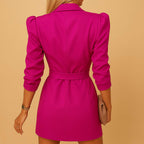Women's Belted Double Breasted Blazer Dress | Orwell_6